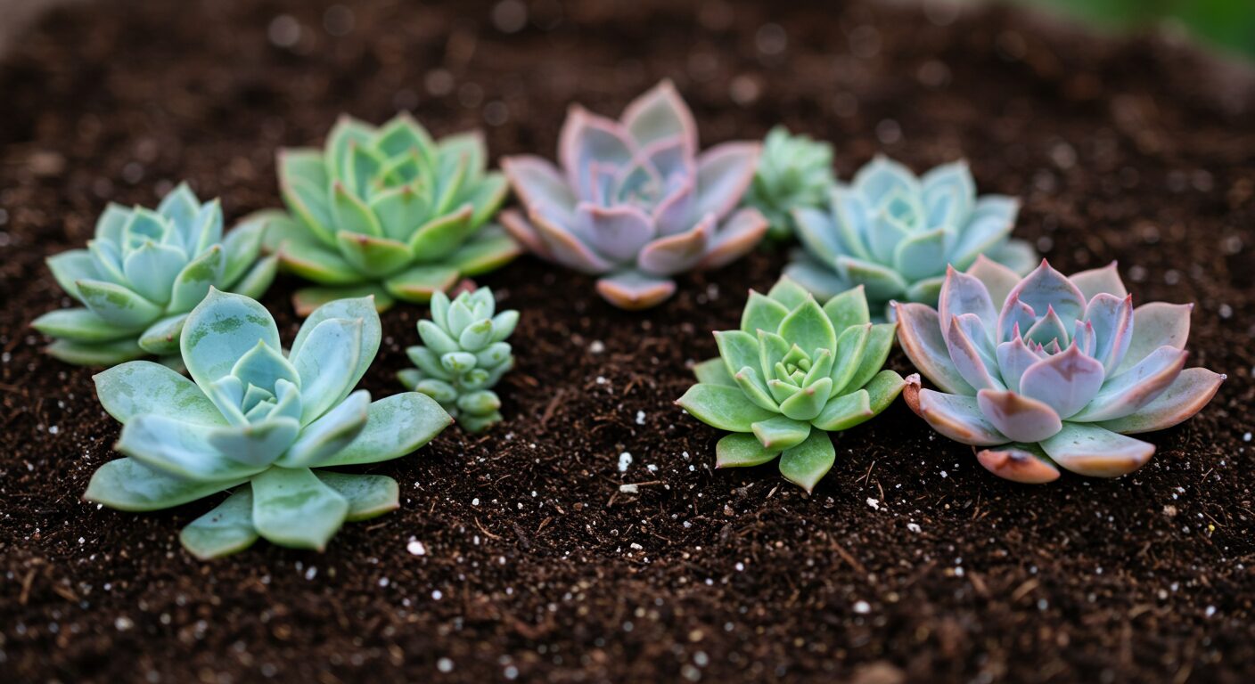 多肉植物の地植え・雨ざらしでの冬越しと管理